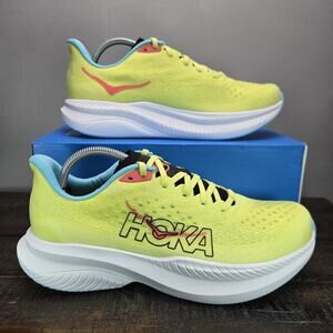 NEW Hoka One One Mach 6 Mens Size 10 D Running Shoes 1147790 YZC Yellow Green